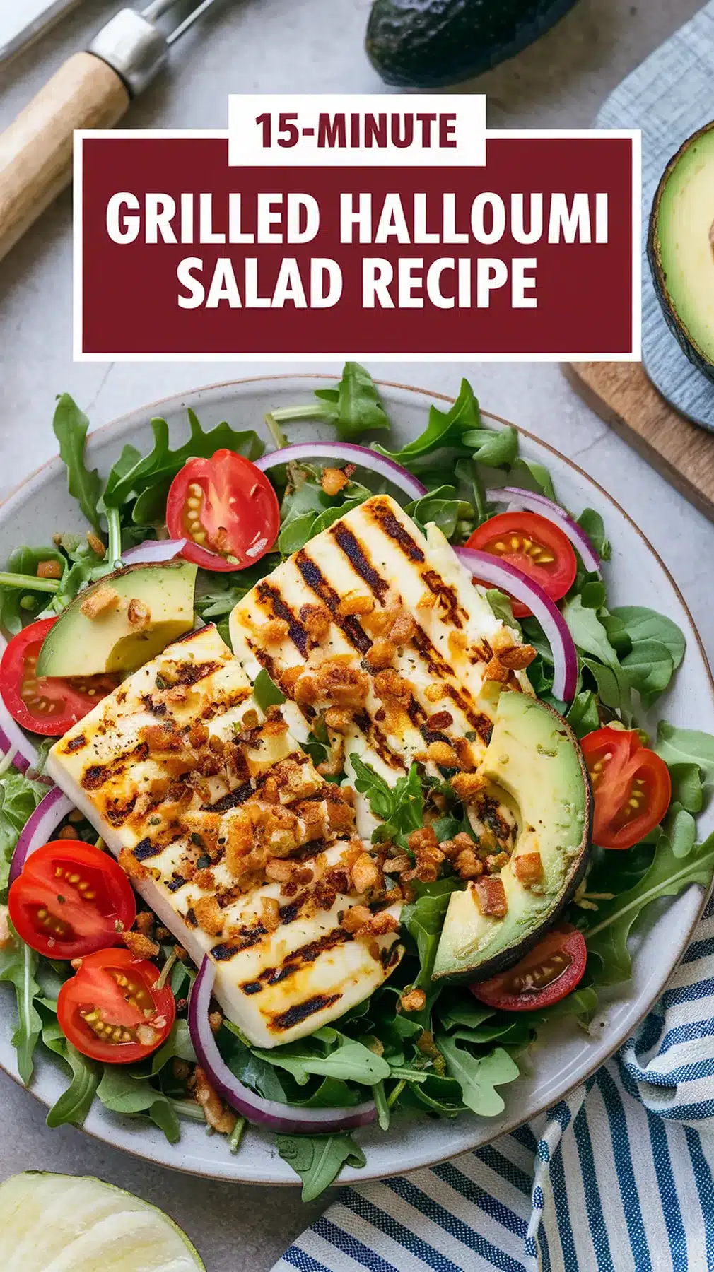 15-Minute Grilled Halloumi Salad