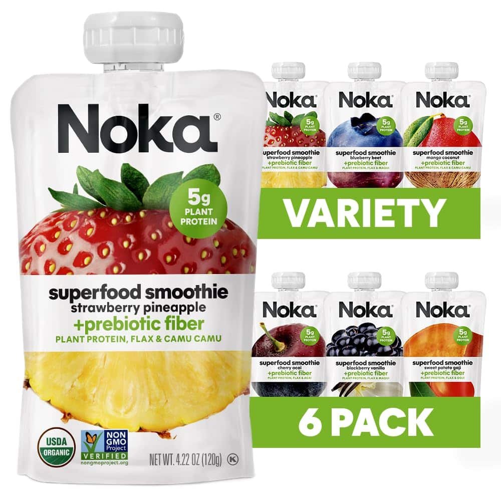 Noka Superfood Fruit Smoothie Pouches Variety Pack