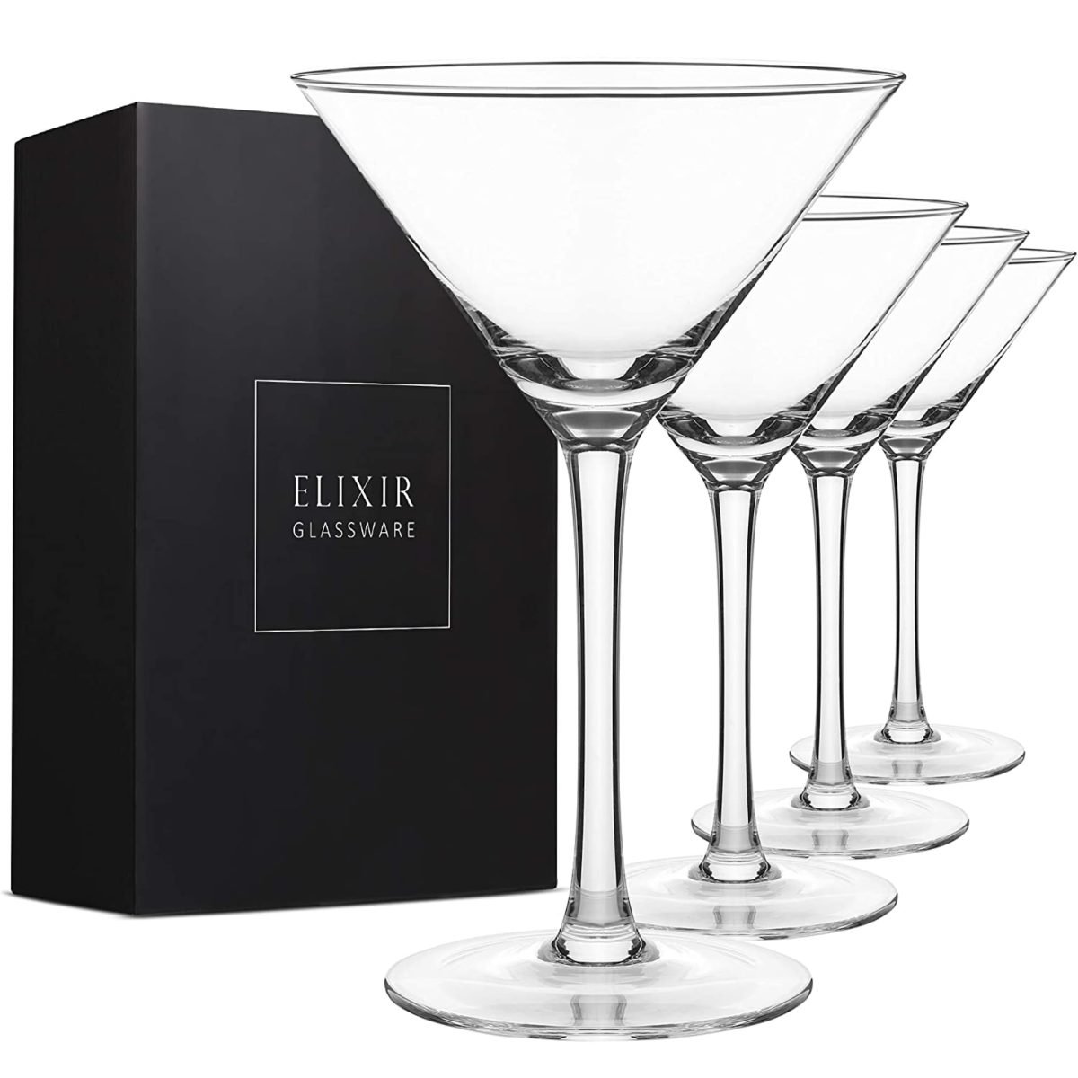 Best Martini Glasses for Your Next Cocktail Party 1 ELIXIR GLASSWARE Martini Glasses Set of 4