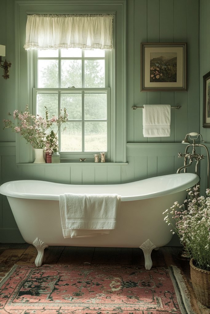 29 Small Bathroom With Tub And Shower Combo Farmhouse Ideas for a Timeless and Cozy Look 14 Antique Appeal