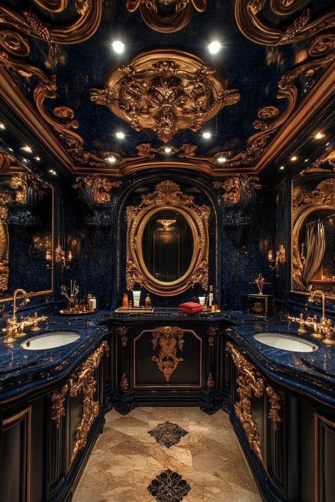 Baroque Elegance Washroom