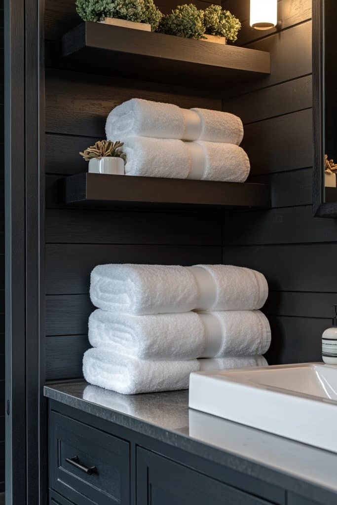 Black Beach Style Bathroom