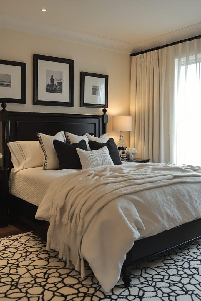 Black and Cream Classic Bedroom