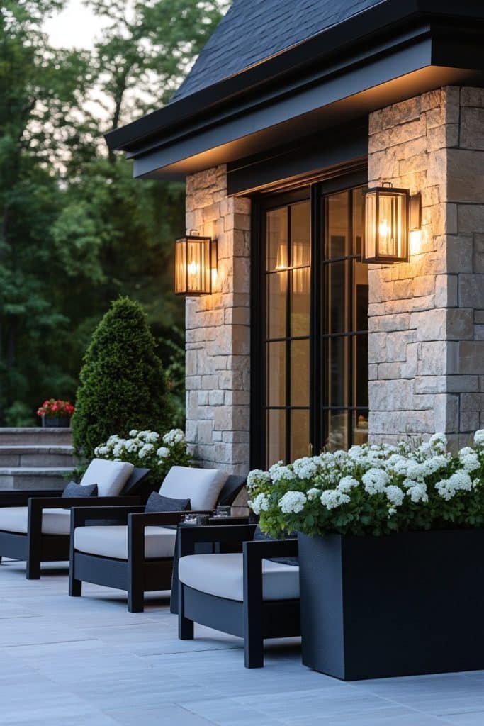 Black and White Minimal Patio