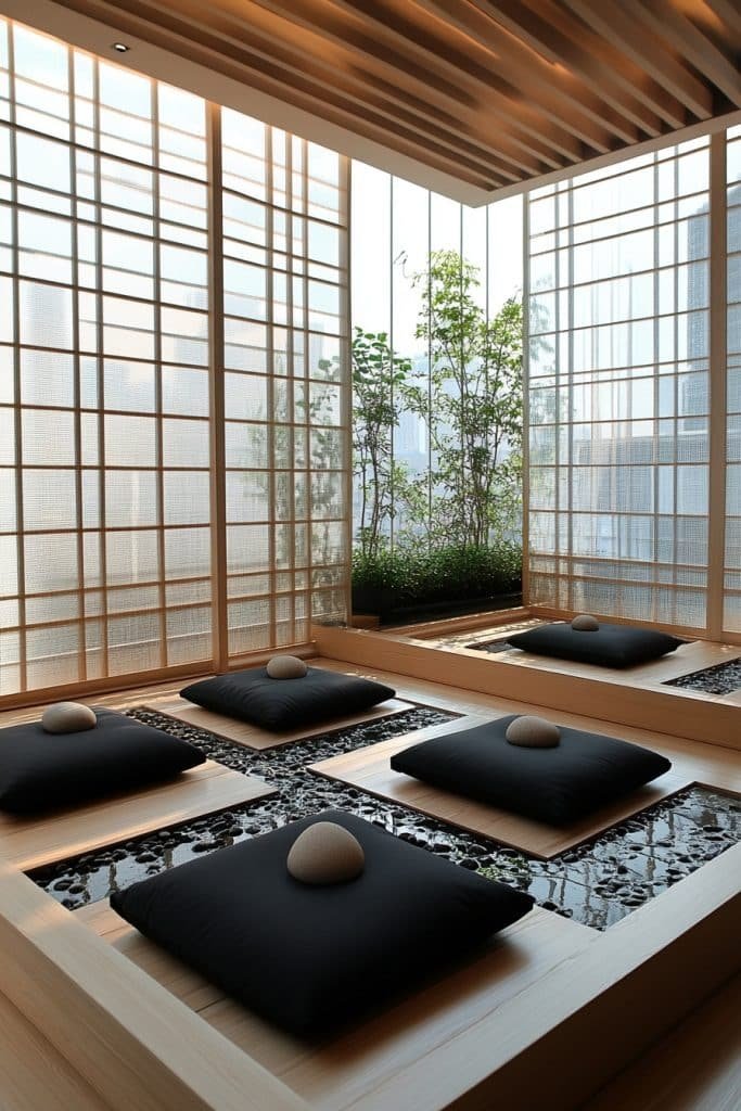 Black and White Zen Meditation Room