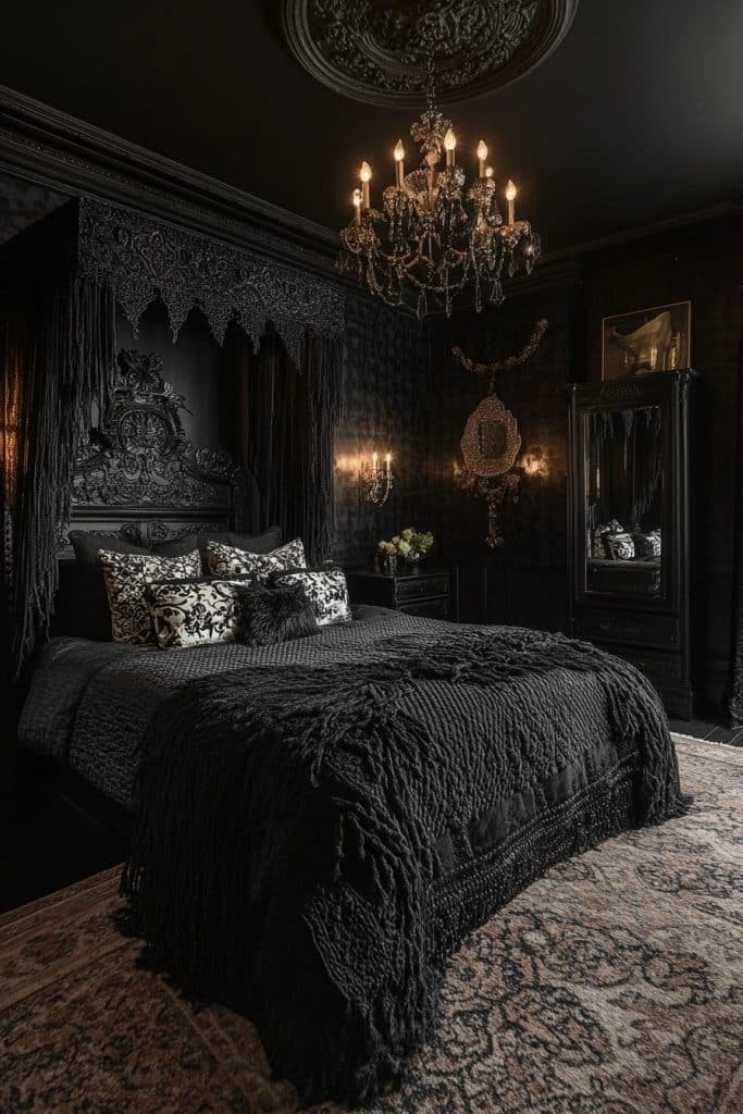 Boho Noir Bedroom