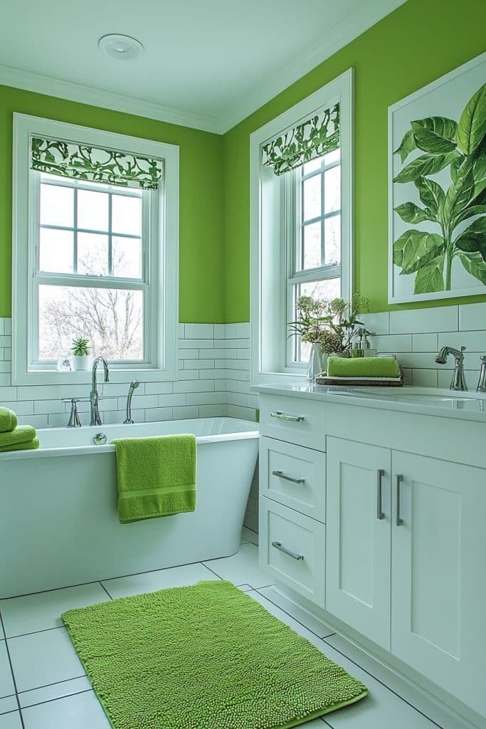 Bright Basil Bathroom