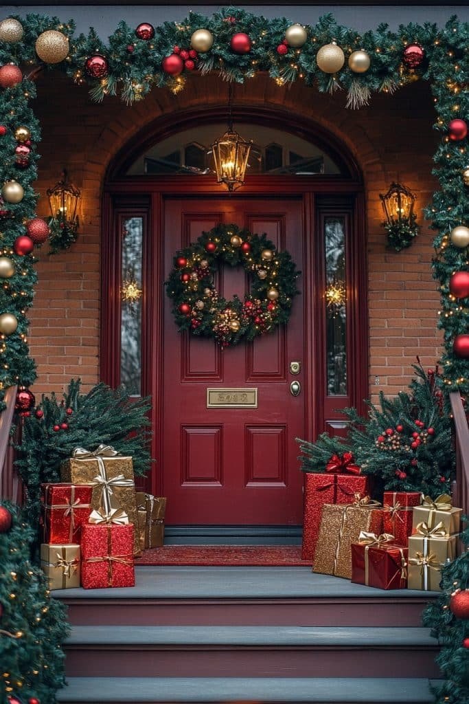 Bright & Bold Christmas Porch Appeal