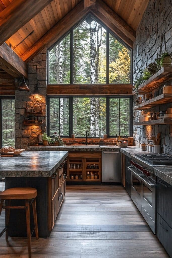 Cabin in the Woods Kitchen Design