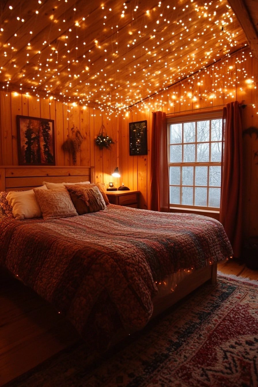 29 Boho Fairy Lights Bedroom Ideas To Add Whimsy And Warmth To Your ...