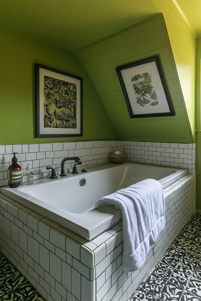 Chartreuse Charm Bathroom