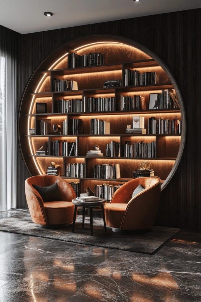 Circular Wall Bookcase