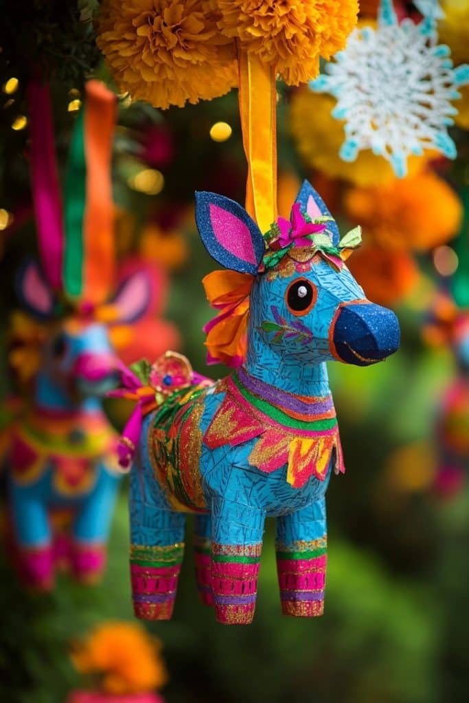 Colorful Mexican Piñata Ornaments