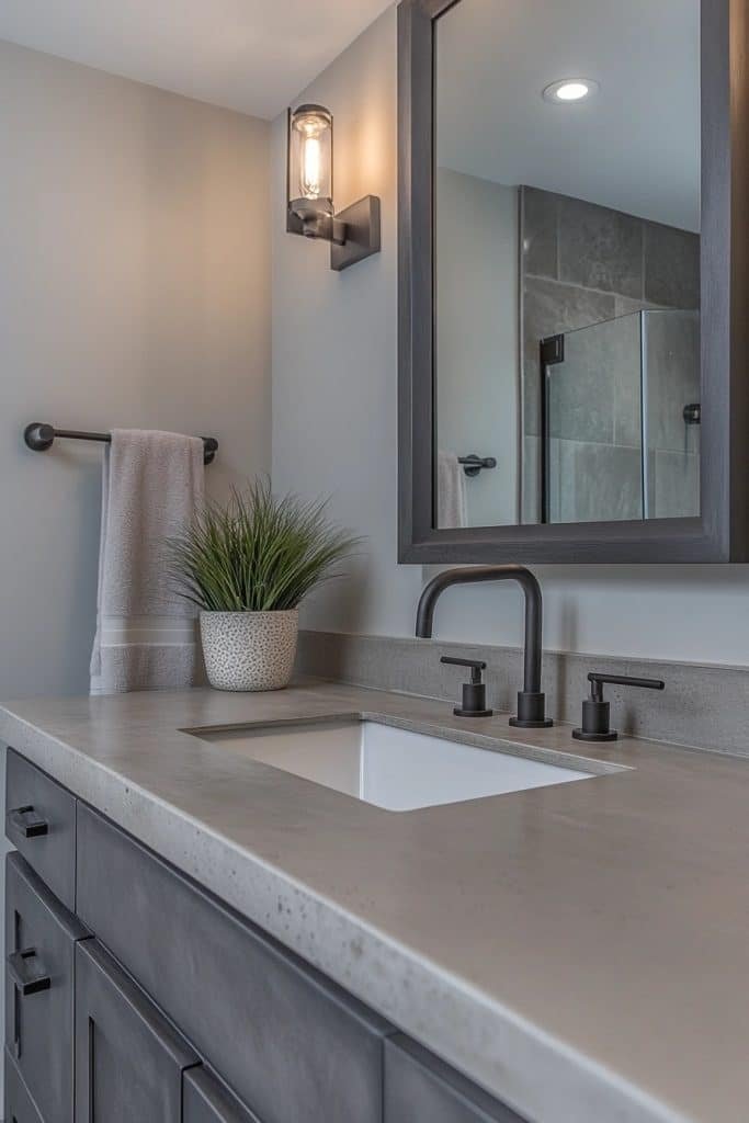Contemporary Concrete Bathroom
