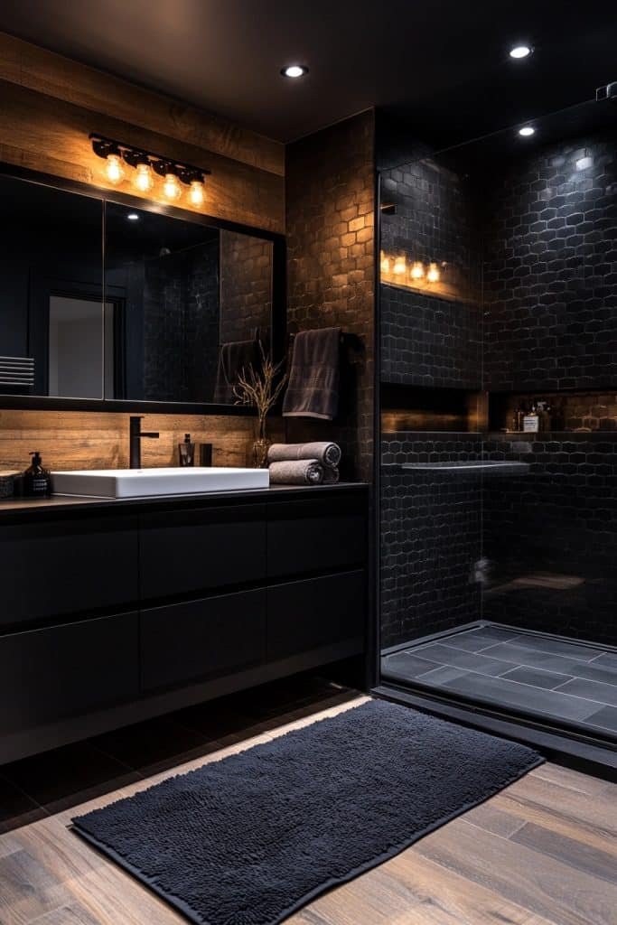 Contemporary Noir Bathroom