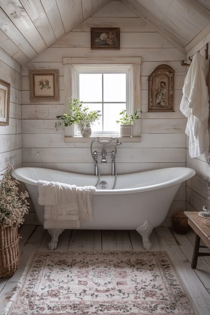 29 Small Bathroom With Tub And Shower Combo Farmhouse Ideas for a Timeless and Cozy Look 12