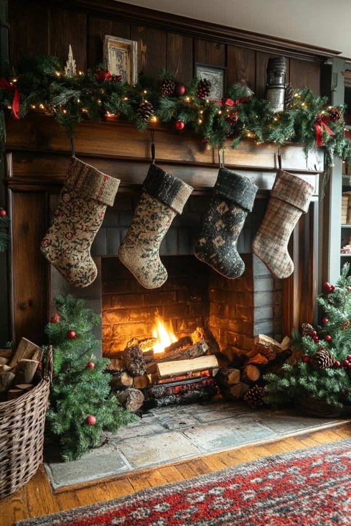 Country Christmas Mantel Ideas