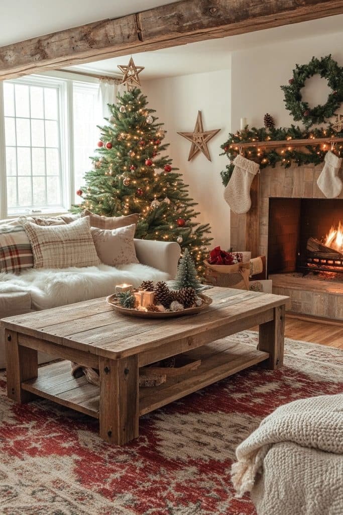Cozy Living Room Christmas Charm