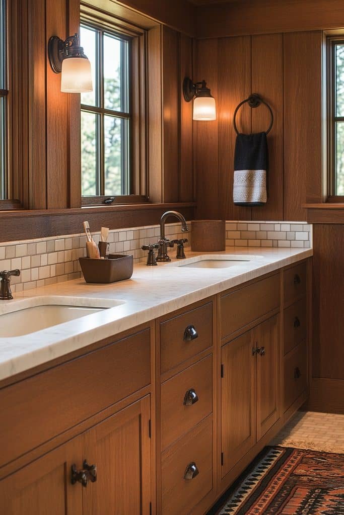 Craftsman Style Double Vanity