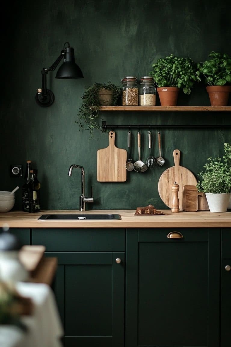 29 Dark Green Kitchen Cabinets To Transform Your Kitchen Style ...