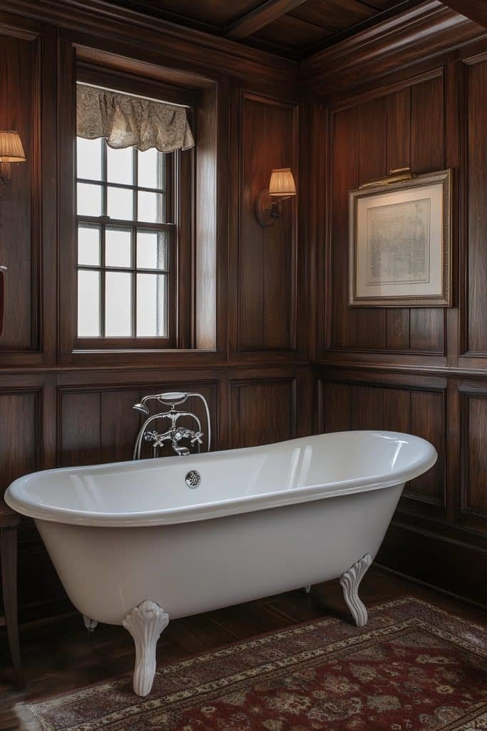 Dark Wood Victorian Bathroom