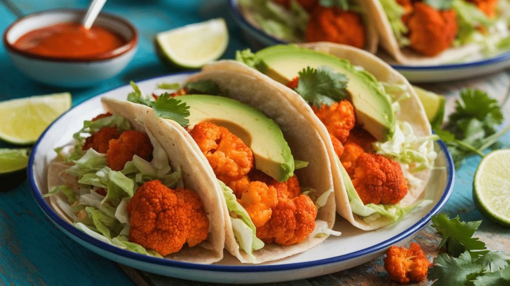 15-Minute Buffalo Cauliflower Tacos