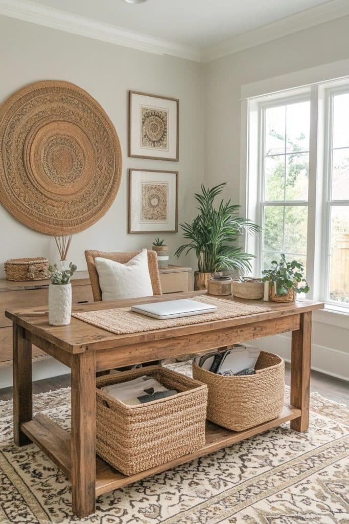 Earth-Toned Home Office