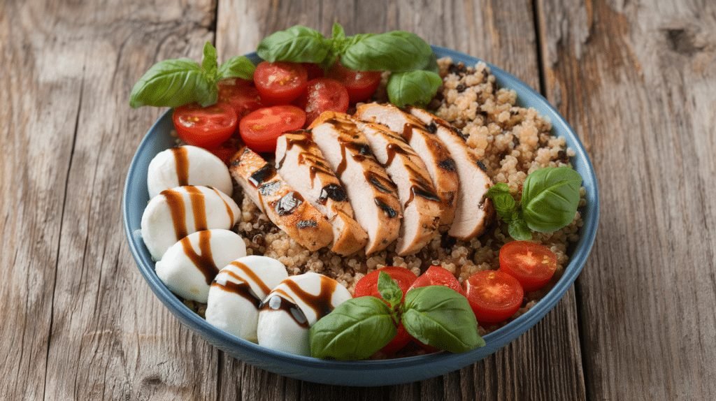 15-Minute Caprese Chicken Bowls