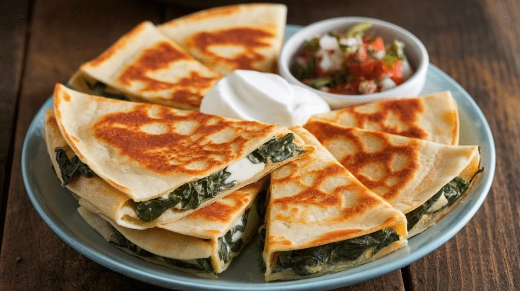 15-Minute Cheese and Spinach Quesadillas 8 15-Minute Cheese and Spinach Quesadillas