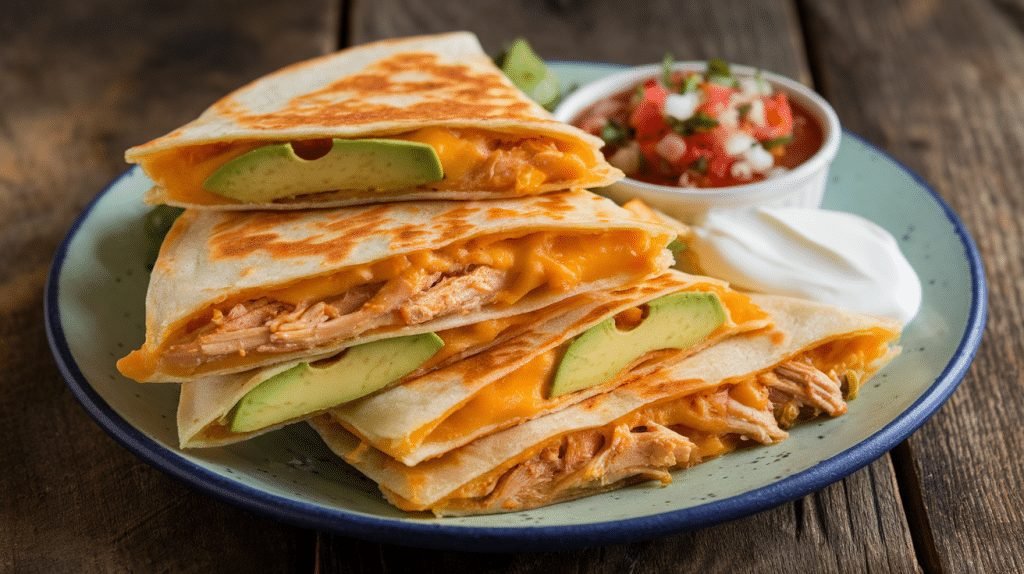 15-Minute Chicken and Avocado Quesadillas