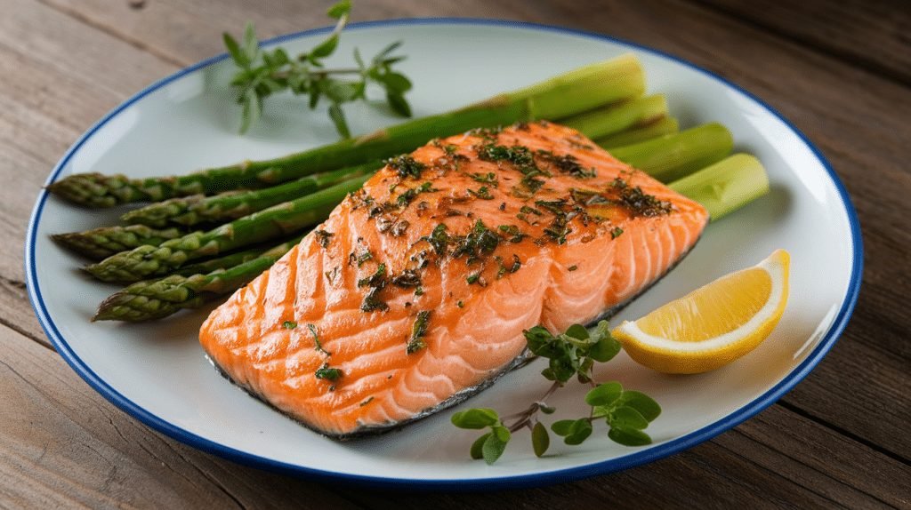 15-Minute Herb Butter Salmon and Asparagus