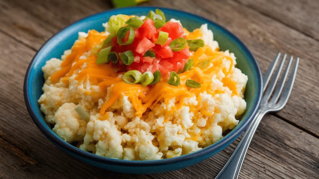 15-Minute Cheesy Cauliflower Rice Bowls