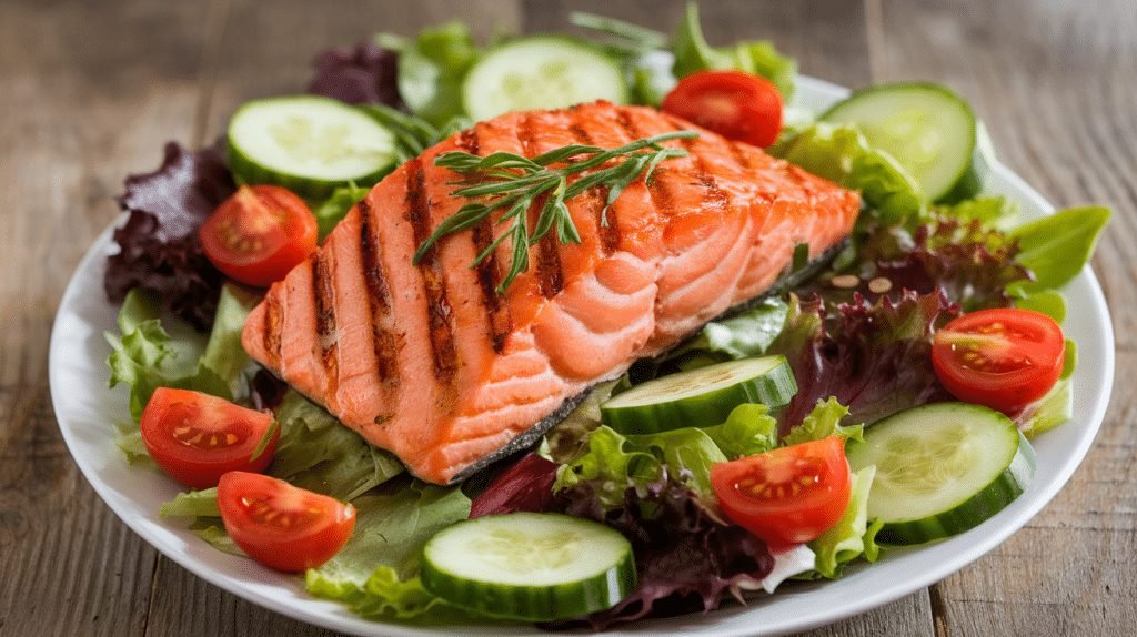 15-Minute BBQ Salmon Salad