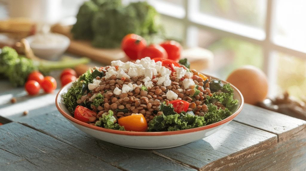 15-Minute Hearty Lentil and Kale Salad 7 15-Minute Hearty Lentil and Kale Salad