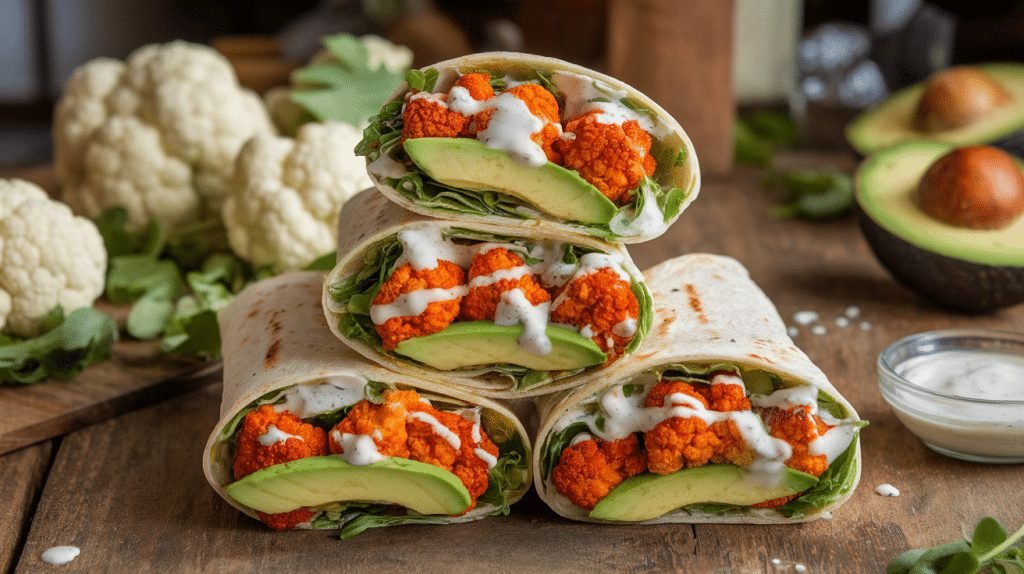 15-Minute Buffalo Cauliflower Wraps 7 15-Minute Buffalo Cauliflower Wraps
