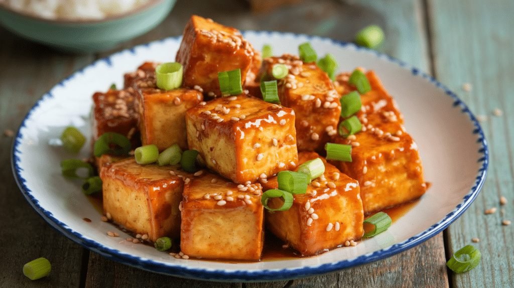 15-Minute Crispy Honey Garlic Tofu