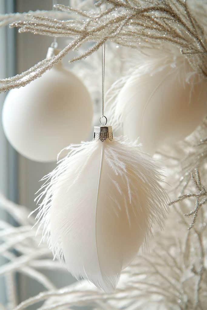 Elegant Feathered Ornaments
