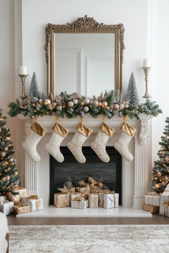Elegant Festive Mantel Decor
