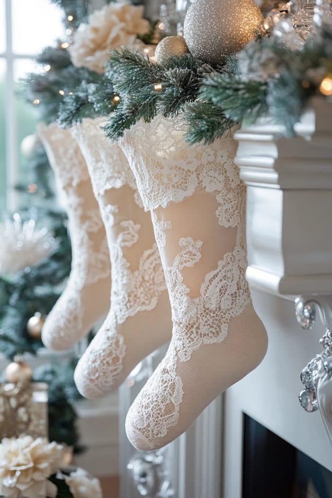 Elegant Lace Overlay Stockings