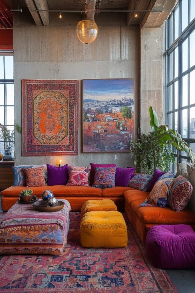 Elevated Boho Living Space