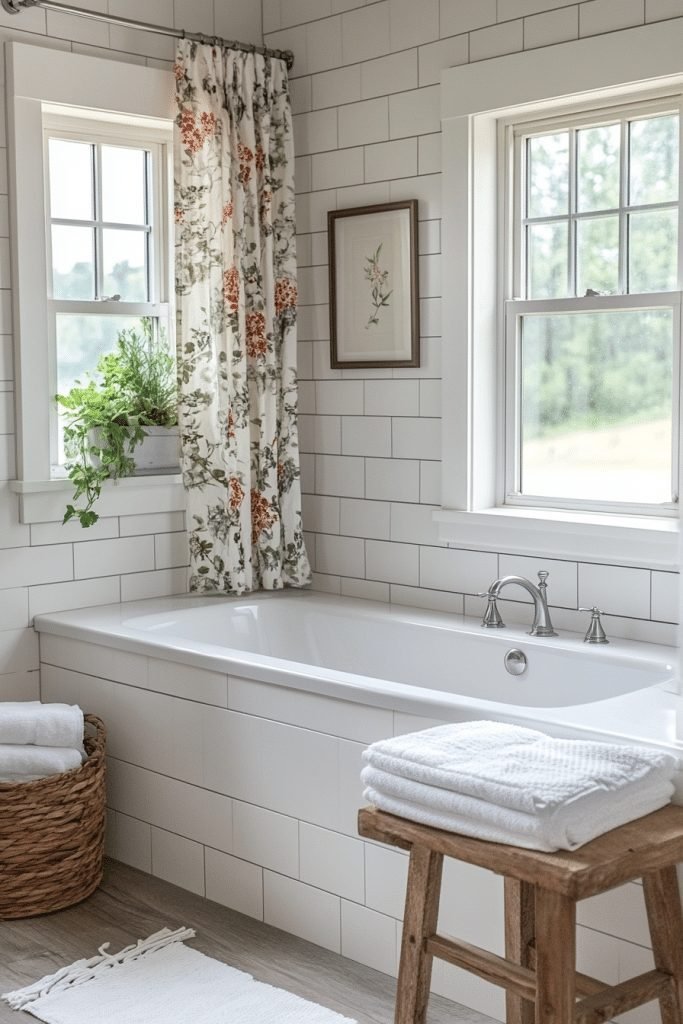 29 Small Bathroom With Tub And Shower Combo Farmhouse Ideas for a Timeless and Cozy Look 7 Farm Fresh