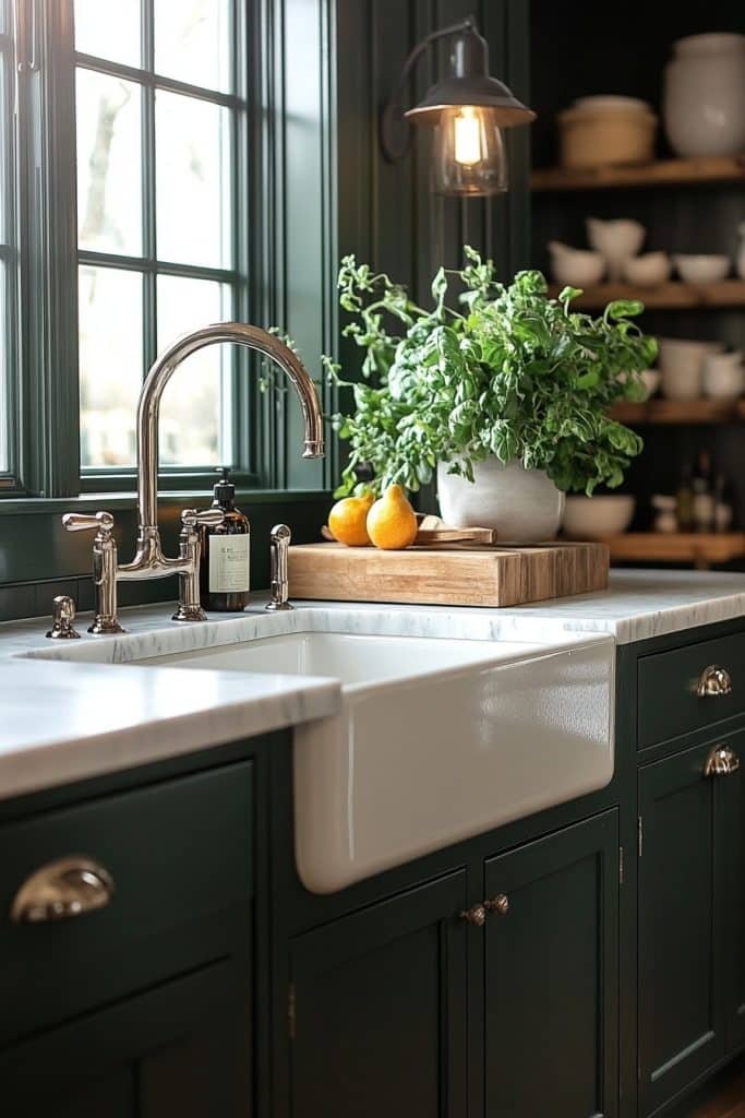 Farmhouse Dark Green with Modern Twist