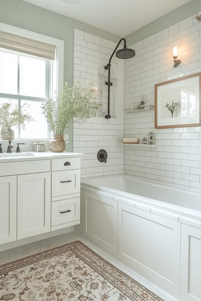 29 Small Bathroom With Tub And Shower Combo Farmhouse Ideas for a Timeless and Cozy Look 25 Farmhouse Freshness