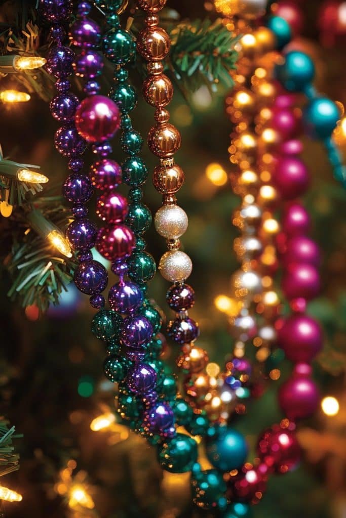 Festive Beaded Garland Ornaments