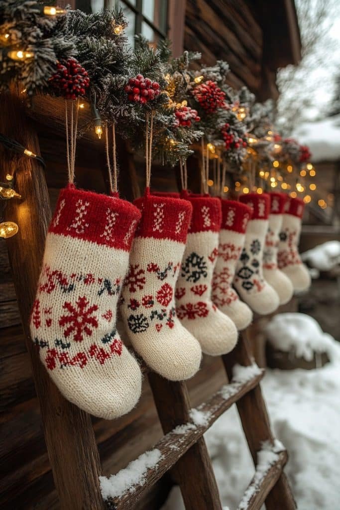 Festive Knitted Mitten Ornaments