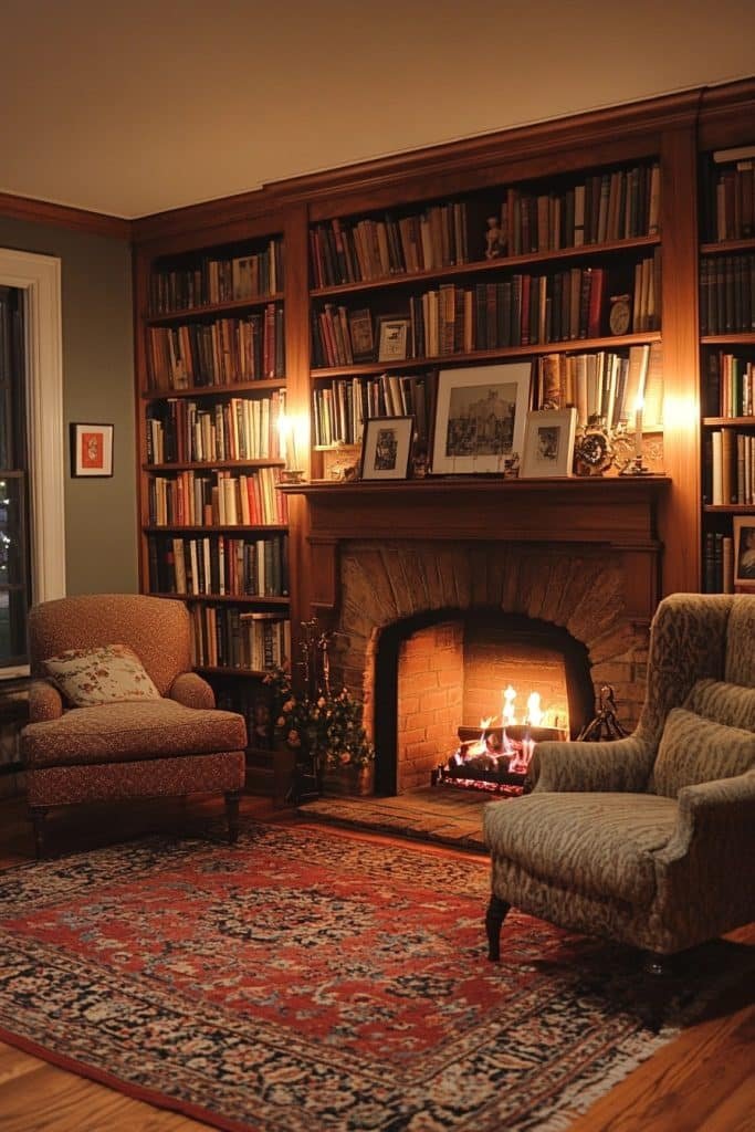 Fireplace Mantel Bookshelf