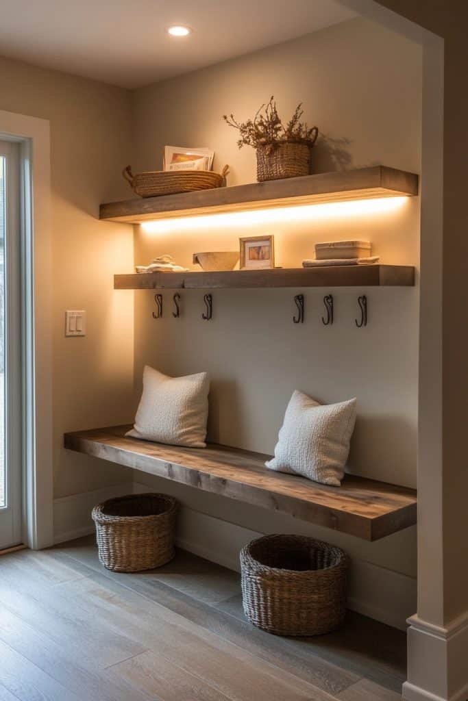 Floating Shelf Foyer
