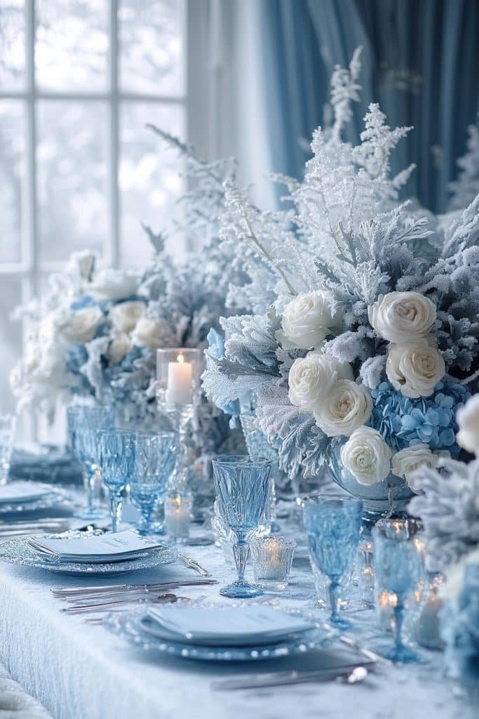 Frosty Blue Winter Decor