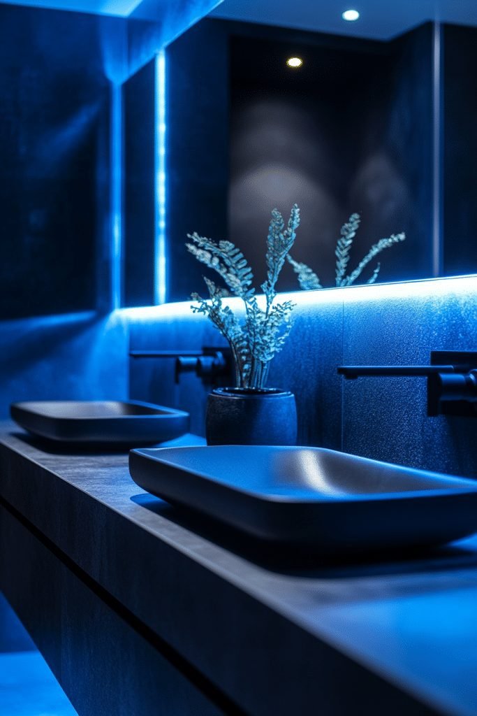 29 Black Bathroom Ideas for a Unique and Bold Statement 25 Futuristic Black Tech Bathroom
