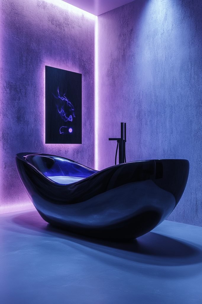 29 Small Bathroom with Tub Ideas to Enhance Your Bathroom’s Style 23 Futuristic Tub Design